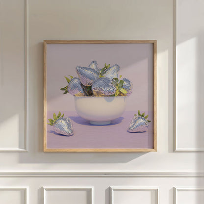 Disco Berry Bowl I, Square, Wall Art