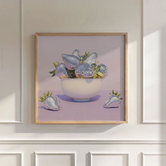 Disco Berry Bowl I, Square, Wall Art
