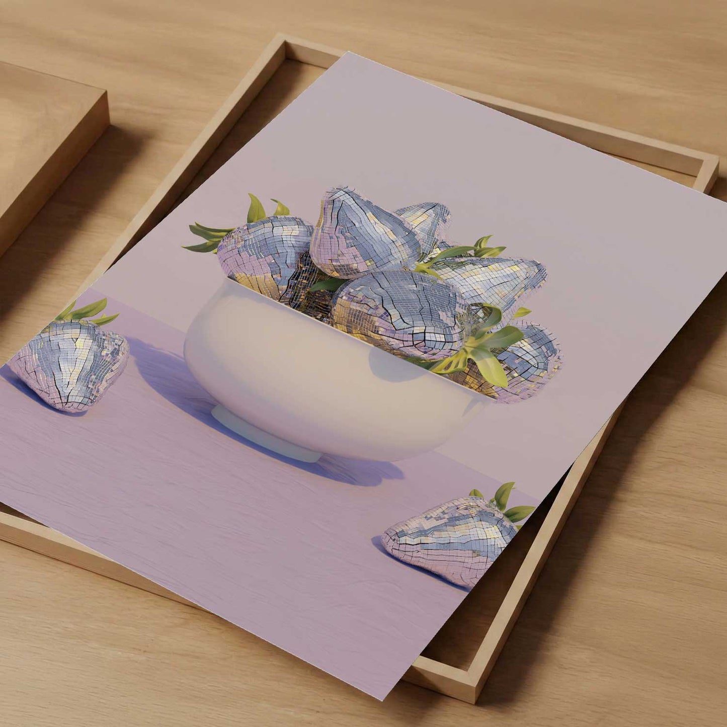 Disco Berry Bowl I, Vertical, Art Print