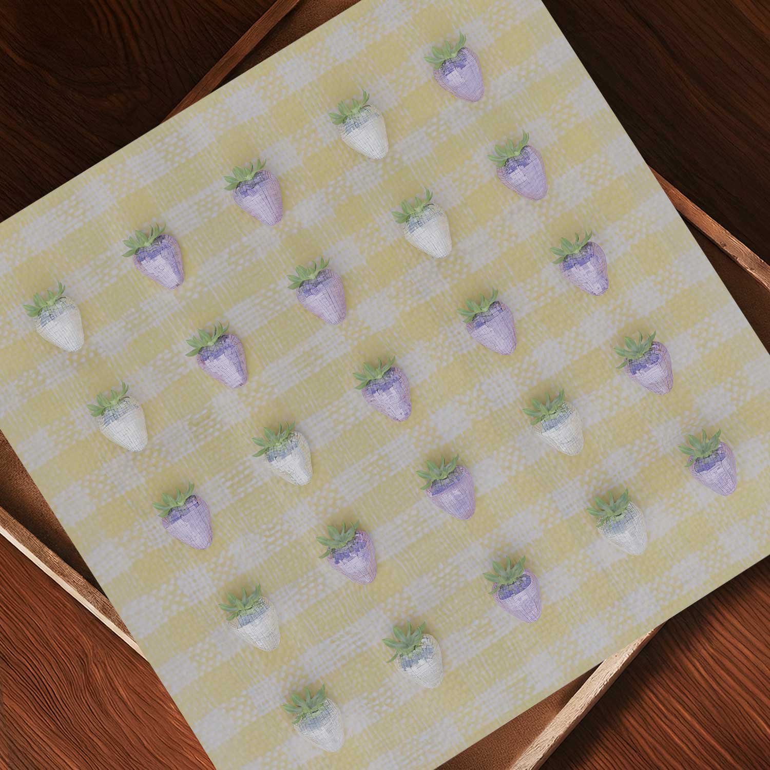 Disco Berry Grid II, Square, Art Print