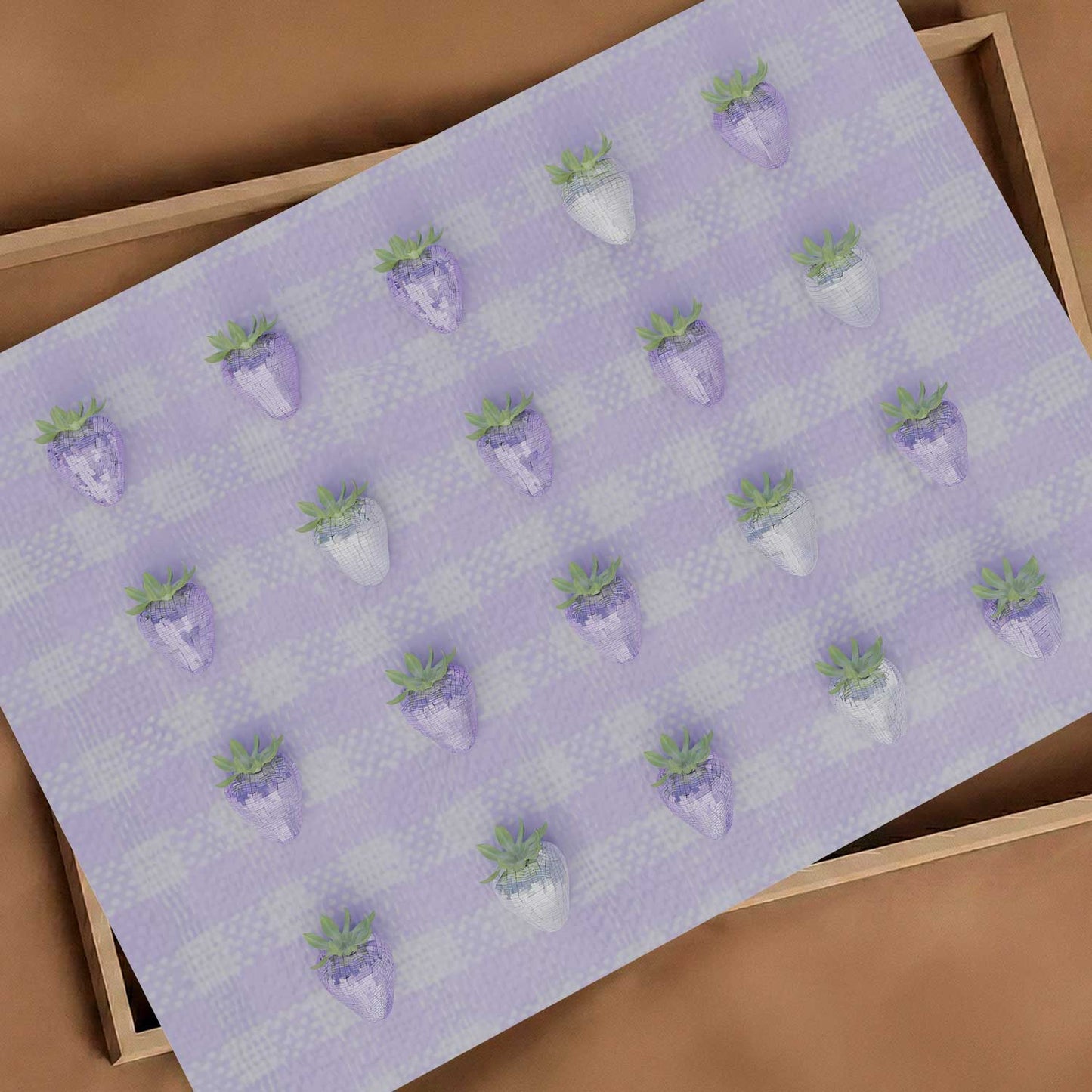 Disco Berry Grid, Horizontal, Art Print