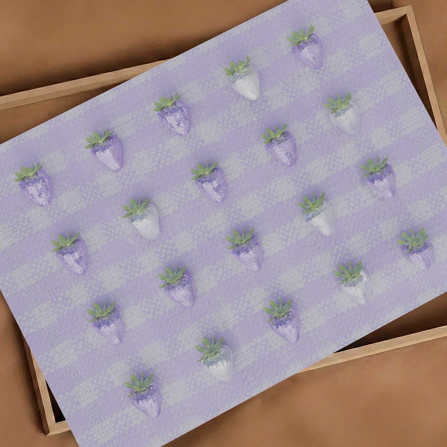 Disco Berry Grid, Horizontal, Art Print