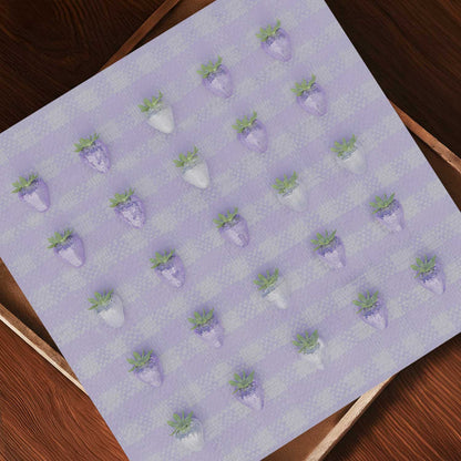 Disco Berry Grid, Square, Art Print