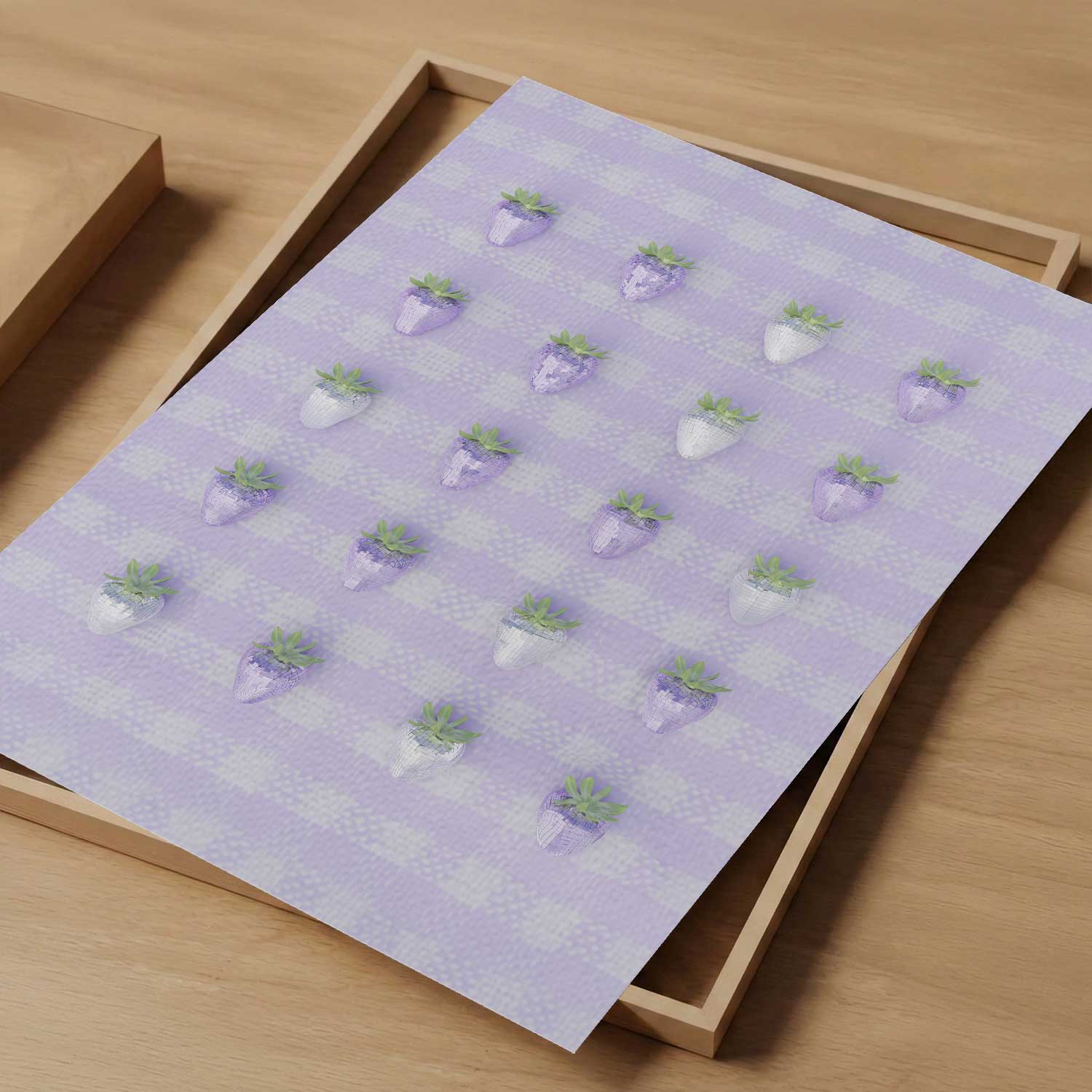 Disco Berry Grid, Vertical, Art Print