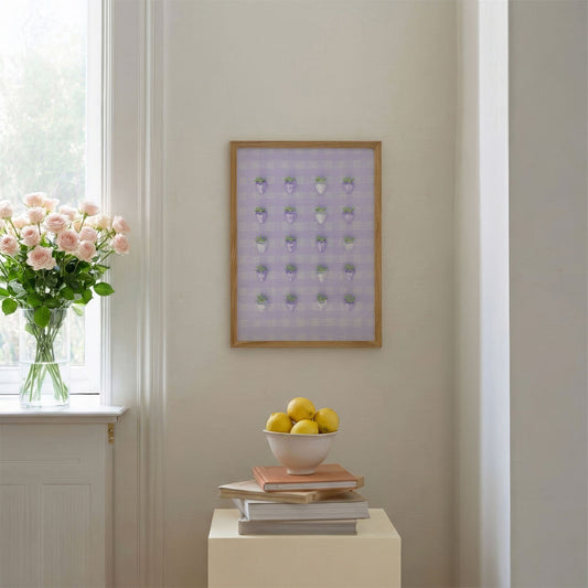 Disco Berry Grid, Vertical, Framed Art