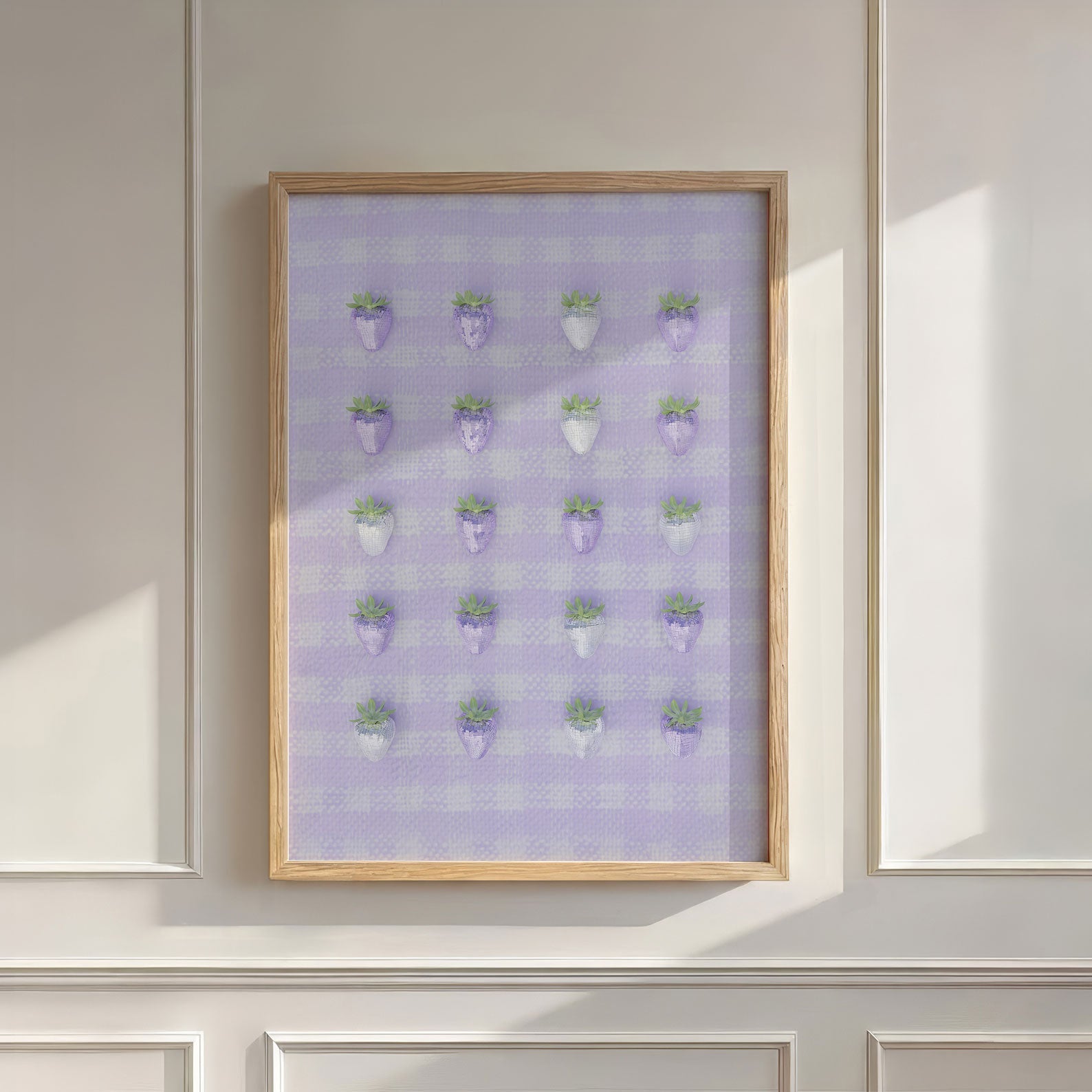 Disco Berry Grid, Vertical, Wall Art