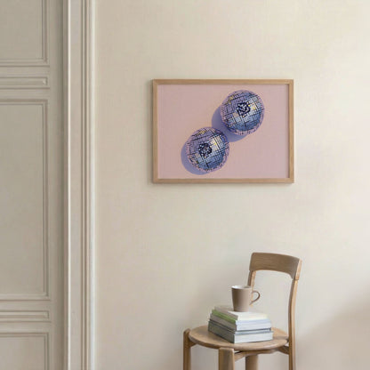 Disco Blueberries II, Horizontal, Framed Art