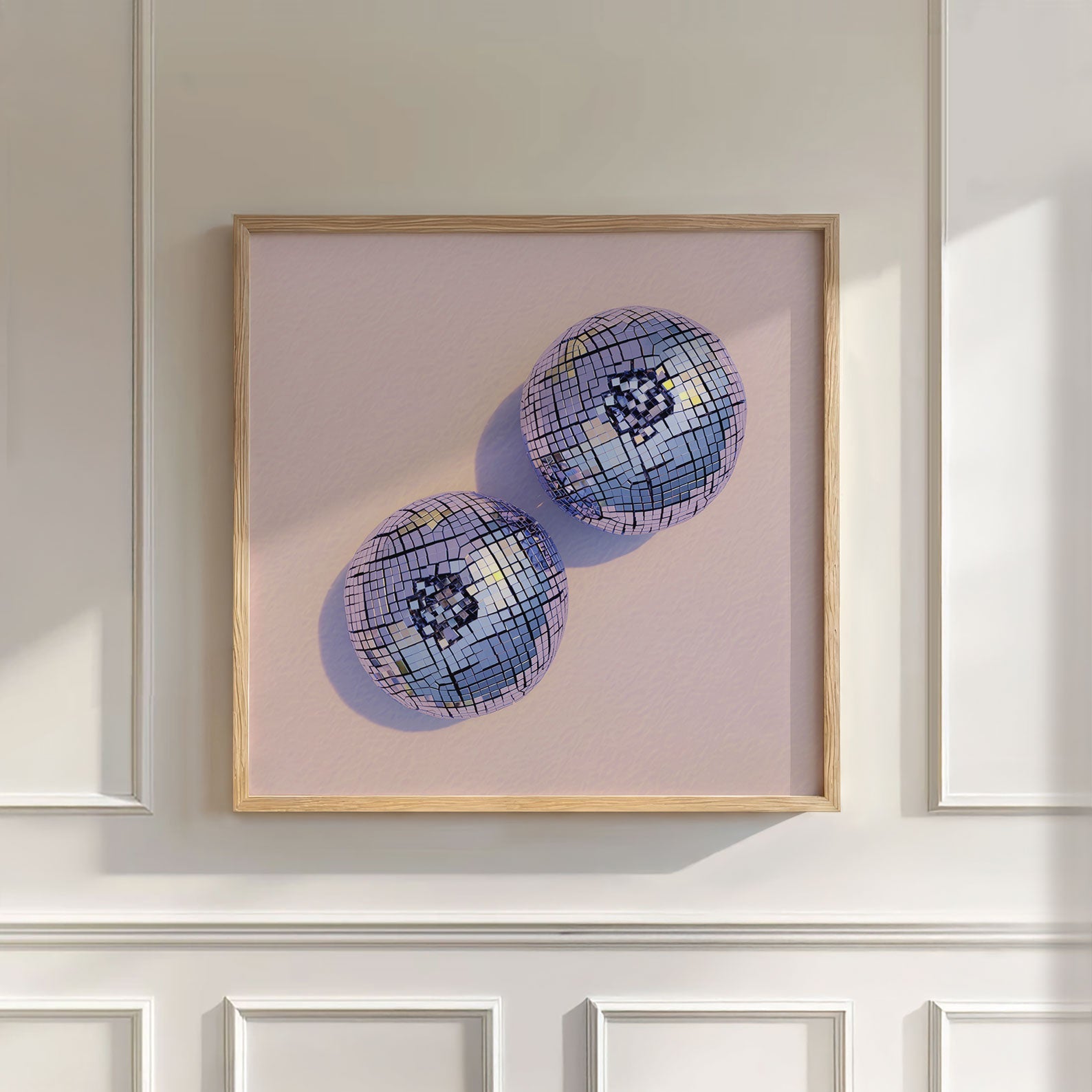Disco Blueberries II, Square, Wall Art