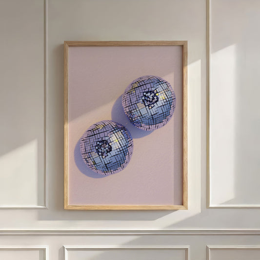 Disco Blueberries II, Vertical, Wall Art