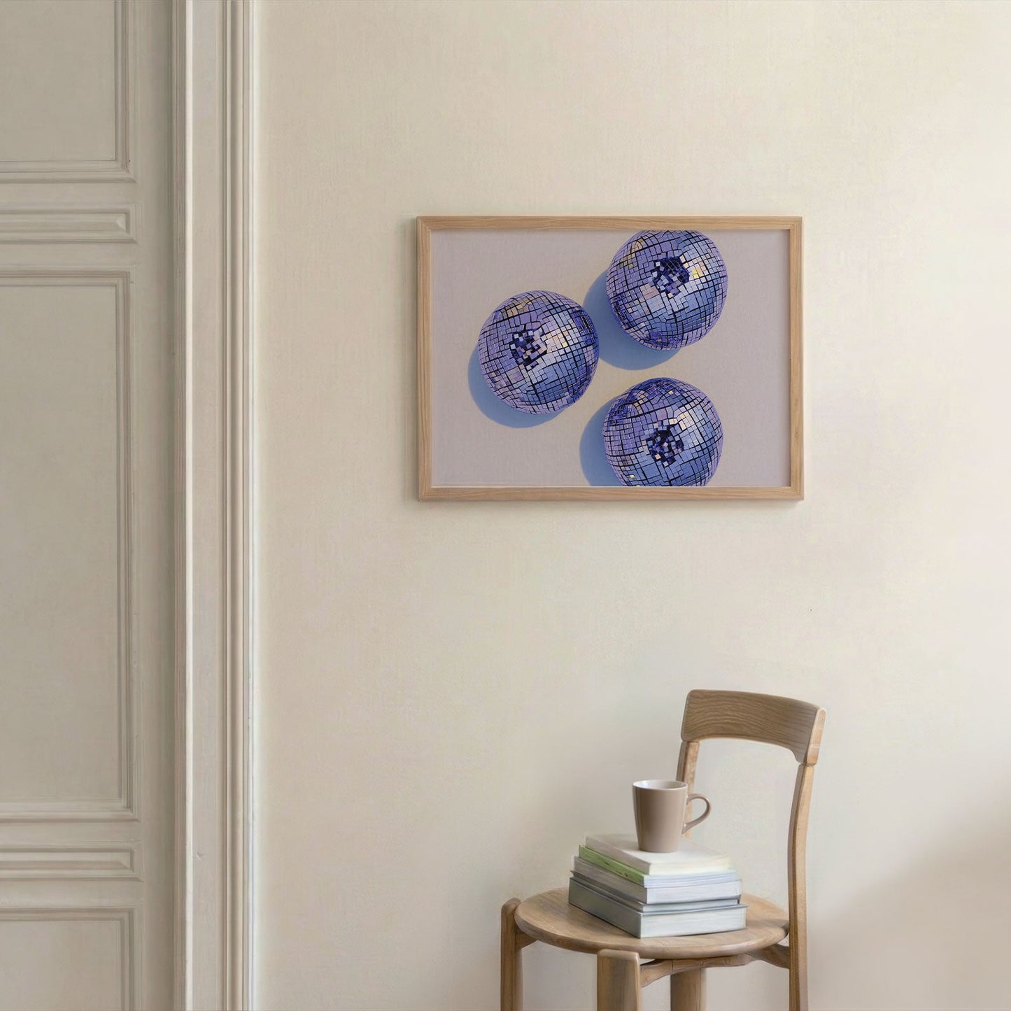 Disco Blueberries I, Horizontal, Framed Art