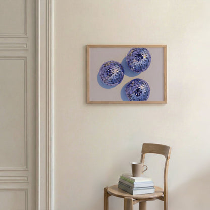 Disco Blueberries I, Horizontal, Framed Art
