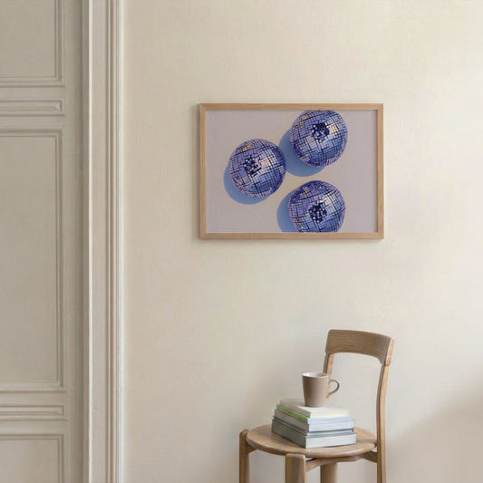 Disco Blueberries I, Horizontal, Framed Art