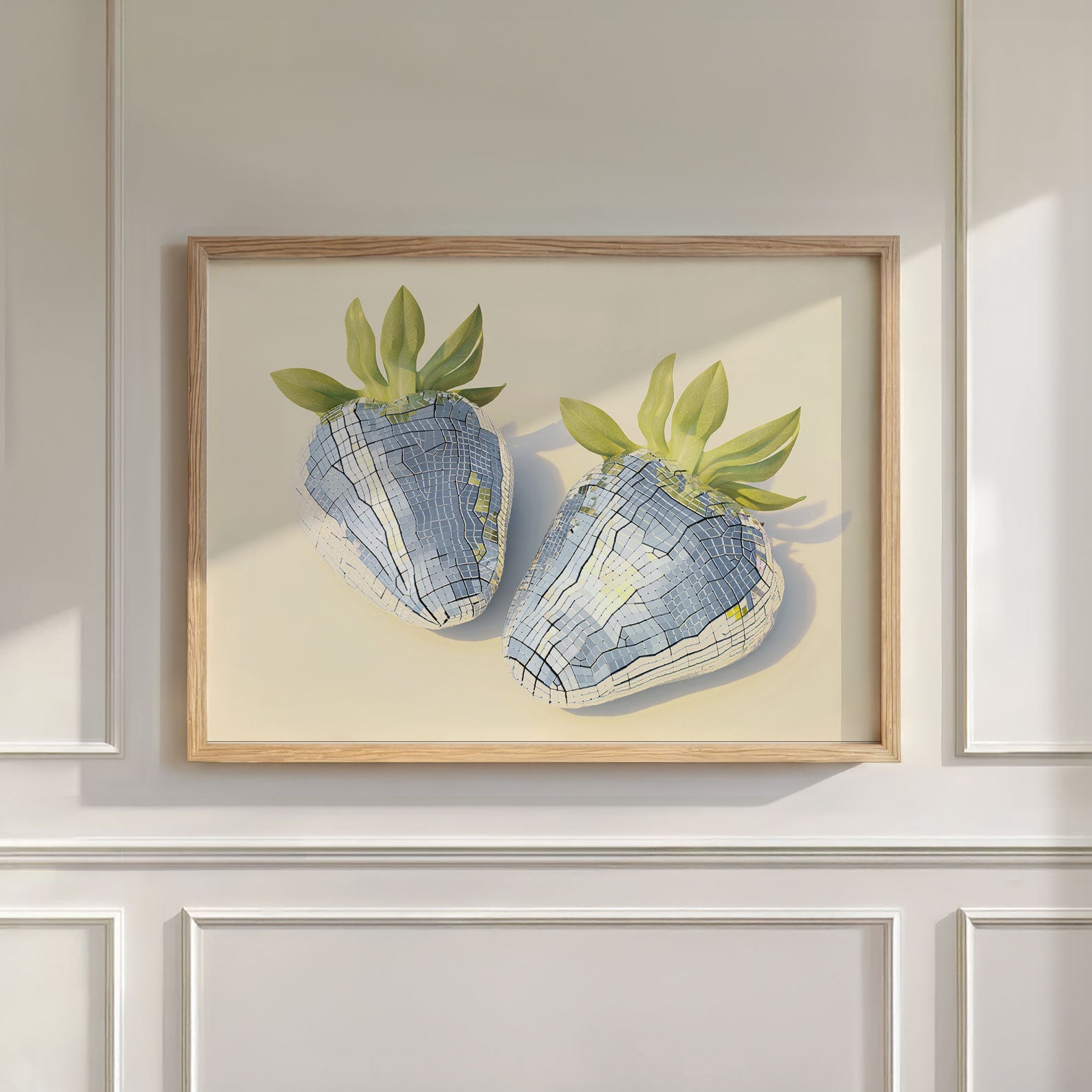 Disco Strawberries, Horizontal, Wall Art