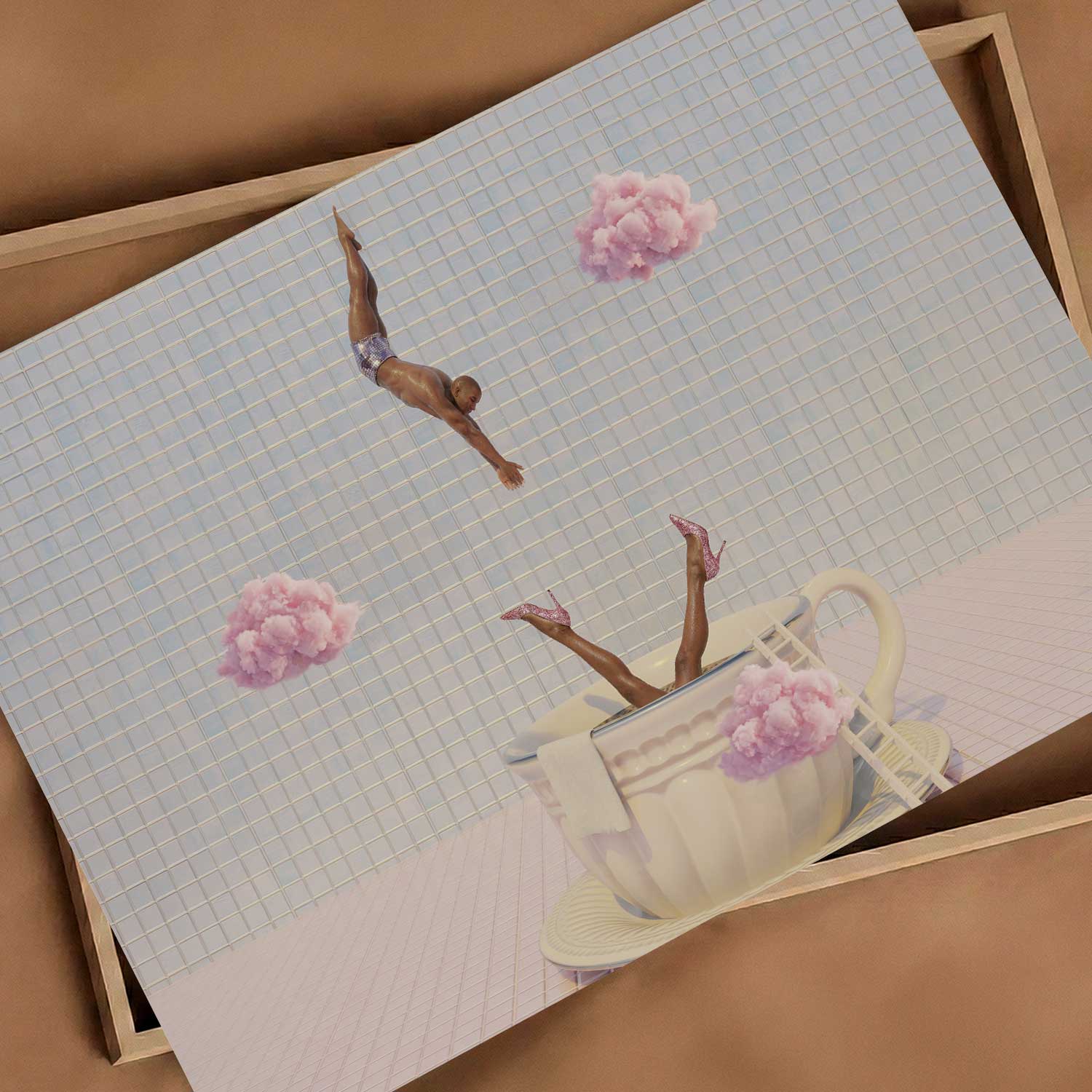Dive Into Pink Dream, Horizontal, Art Print