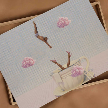 Dive Into Pink Dream, Horizontal, Art Print