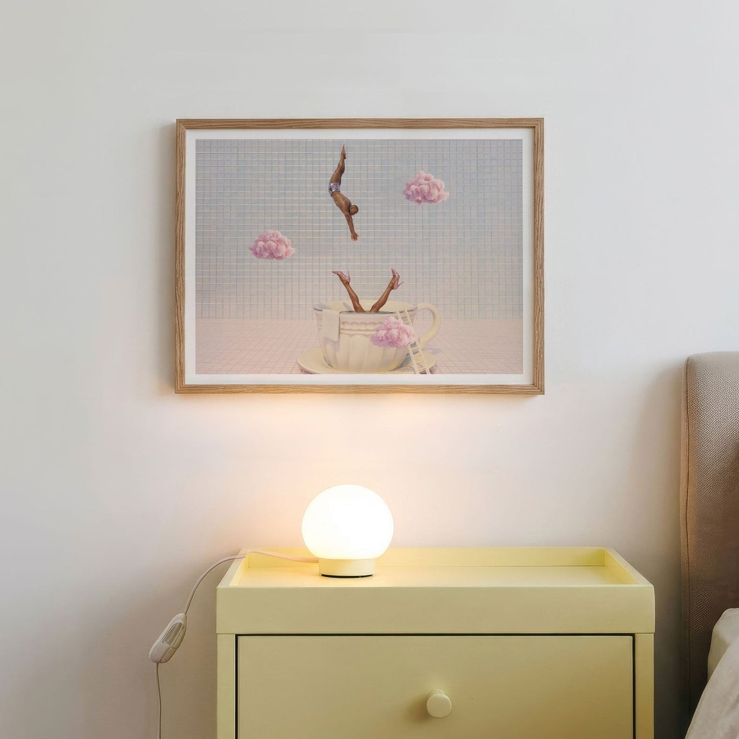 Dive Into Pink Dream, Horizontal, Framed Art