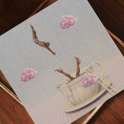 Dive Into Pink Dream, Square, Art Print