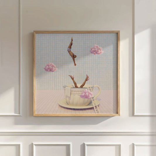 Dive Into Pink Dream, Square, Wall Art