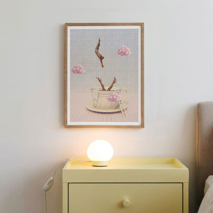 Dive Into Pink Dream, Vertical, Framed Art