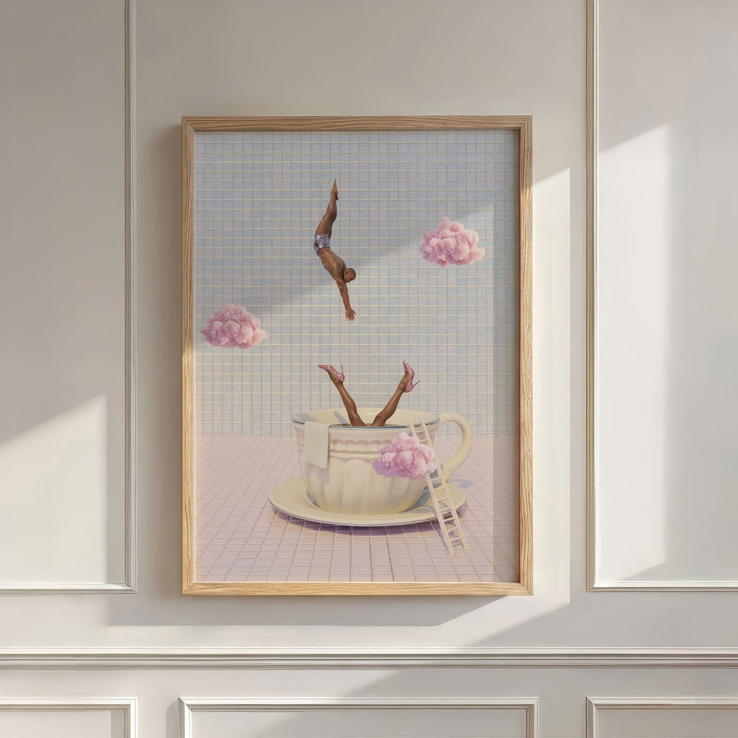 Dive Into Pink Dream, Vertical, Wall Art
