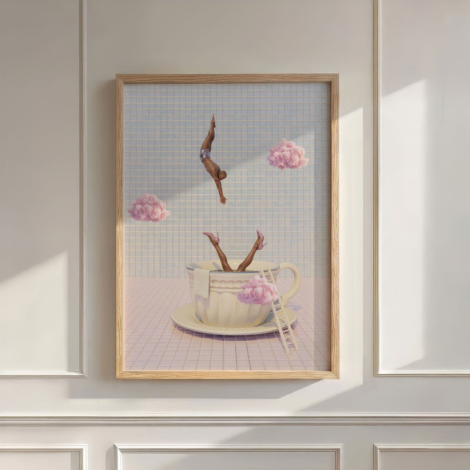 Dive Into Pink Dream, Vertical, Wall Art