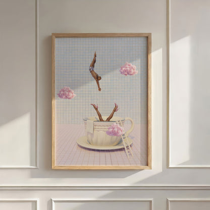Dive Into Pink Dream, Vertical, Wall Art