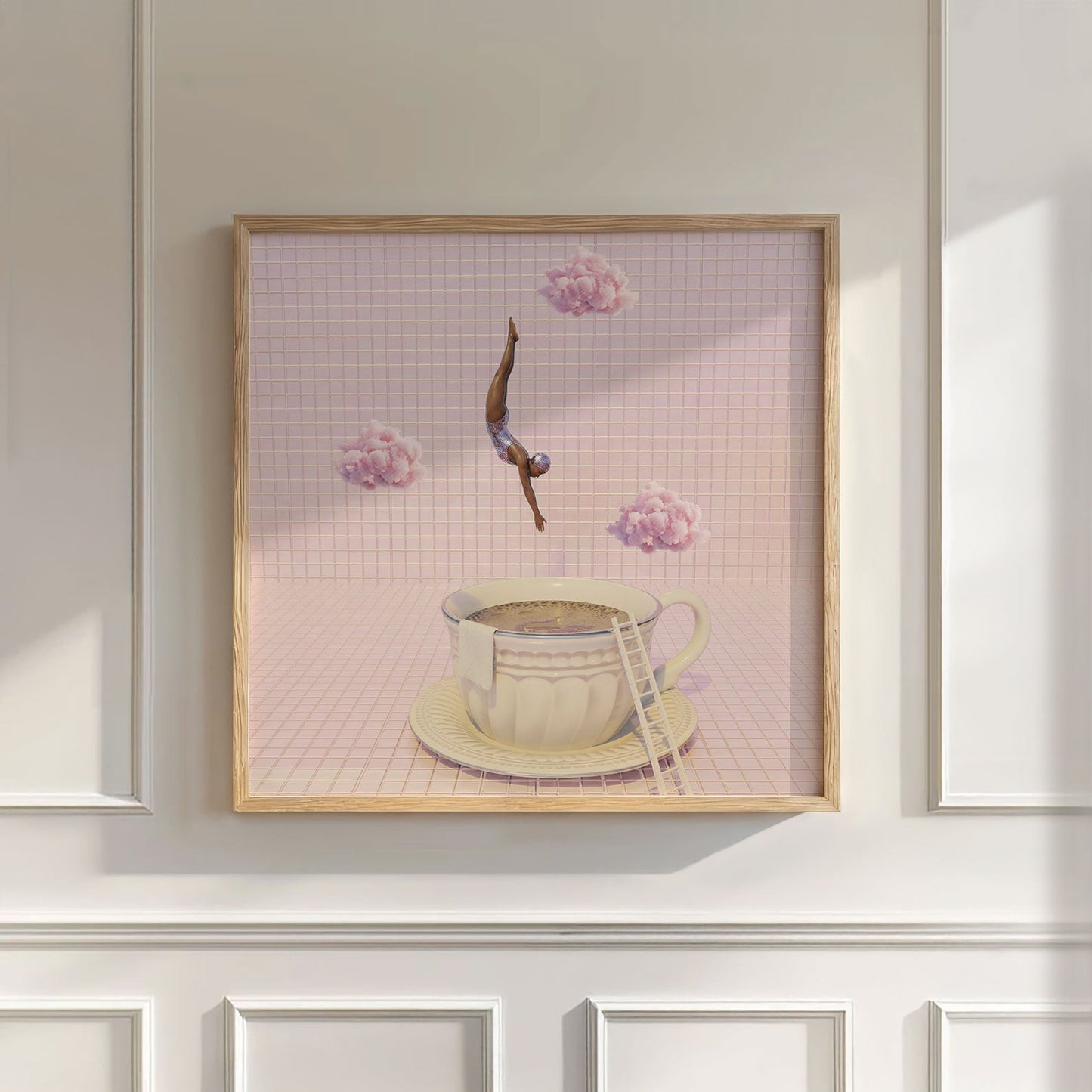 Dive Into Pink Paradise, Square, Wall Art