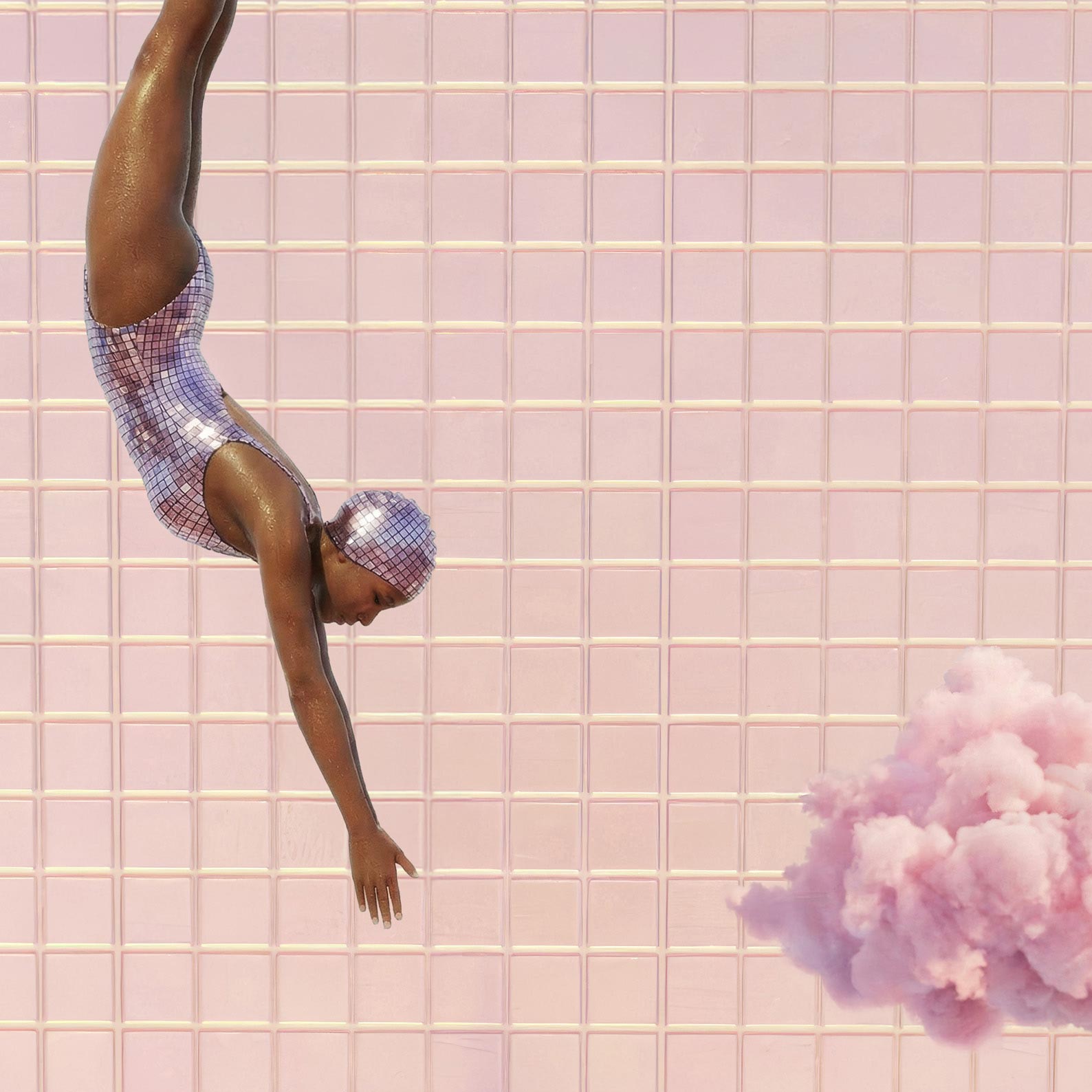 High Resolution Art Texture Of Dive Into Pink Paradise