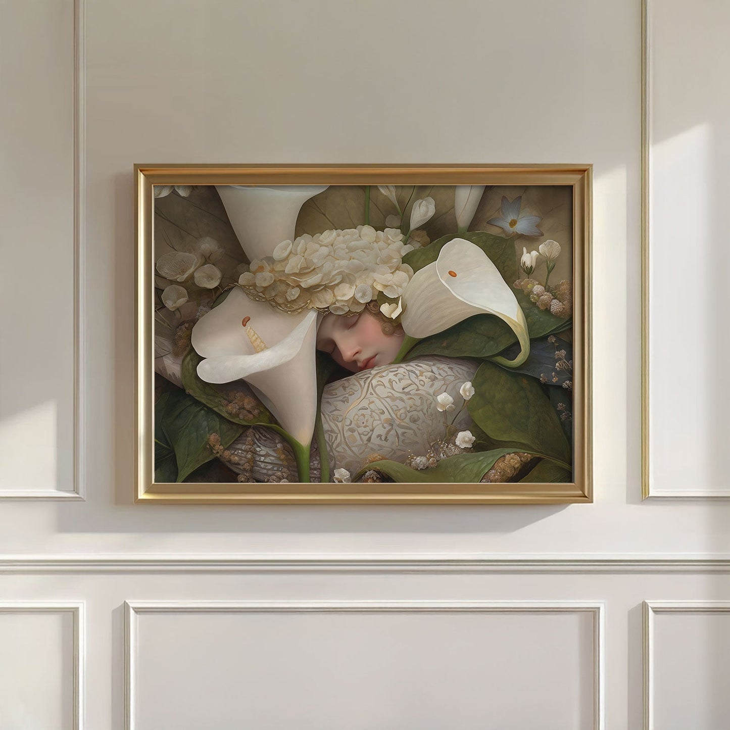 Dreaming Forest Nymph In Floral Bloom I, Wall Art, Horizontal