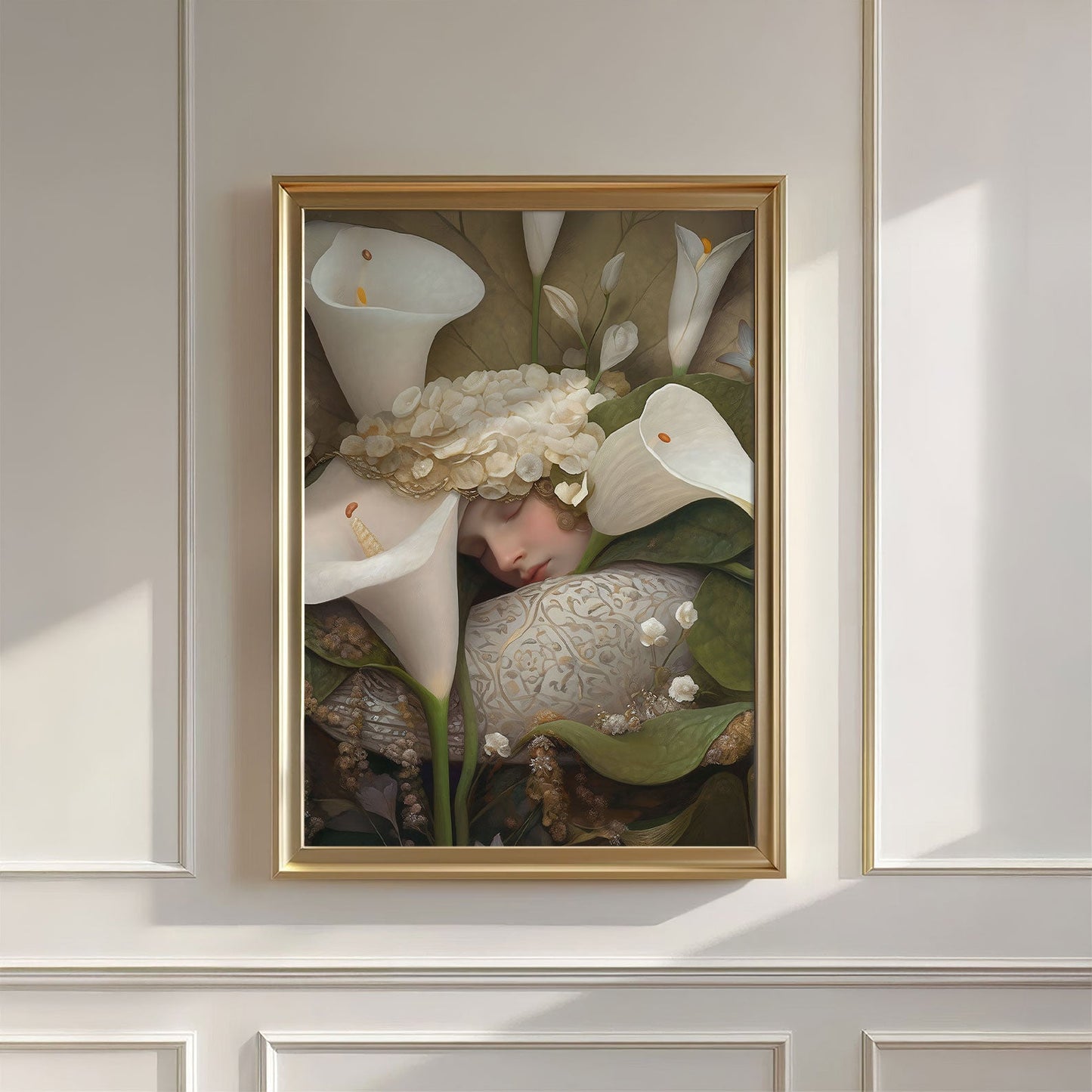 Dreaming Forest Nymph In Floral Bloom I, Wall Art, Vertical