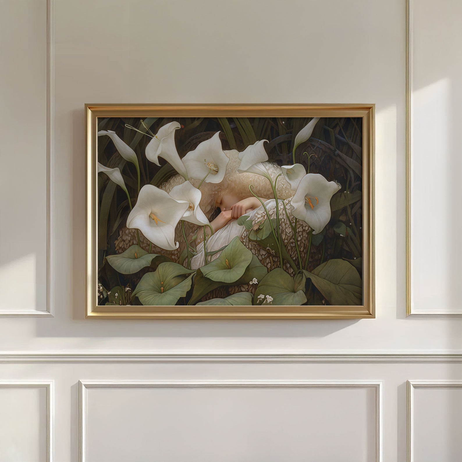 Dreaming Forest Nymph In Floral Bloom III, Wall Art, Horizontal