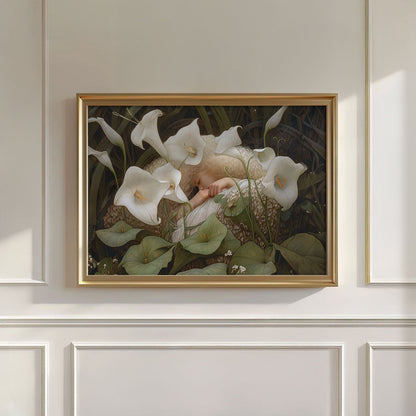 Dreaming Forest Nymph In Floral Bloom III, Wall Art, Horizontal