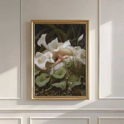 Dreaming Forest Nymph In Floral Bloom III, Wall Art, Vertical