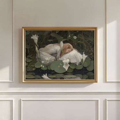 Dreaming Forest Nymph In Floral Bloom IV, Wall Art, Horizontal