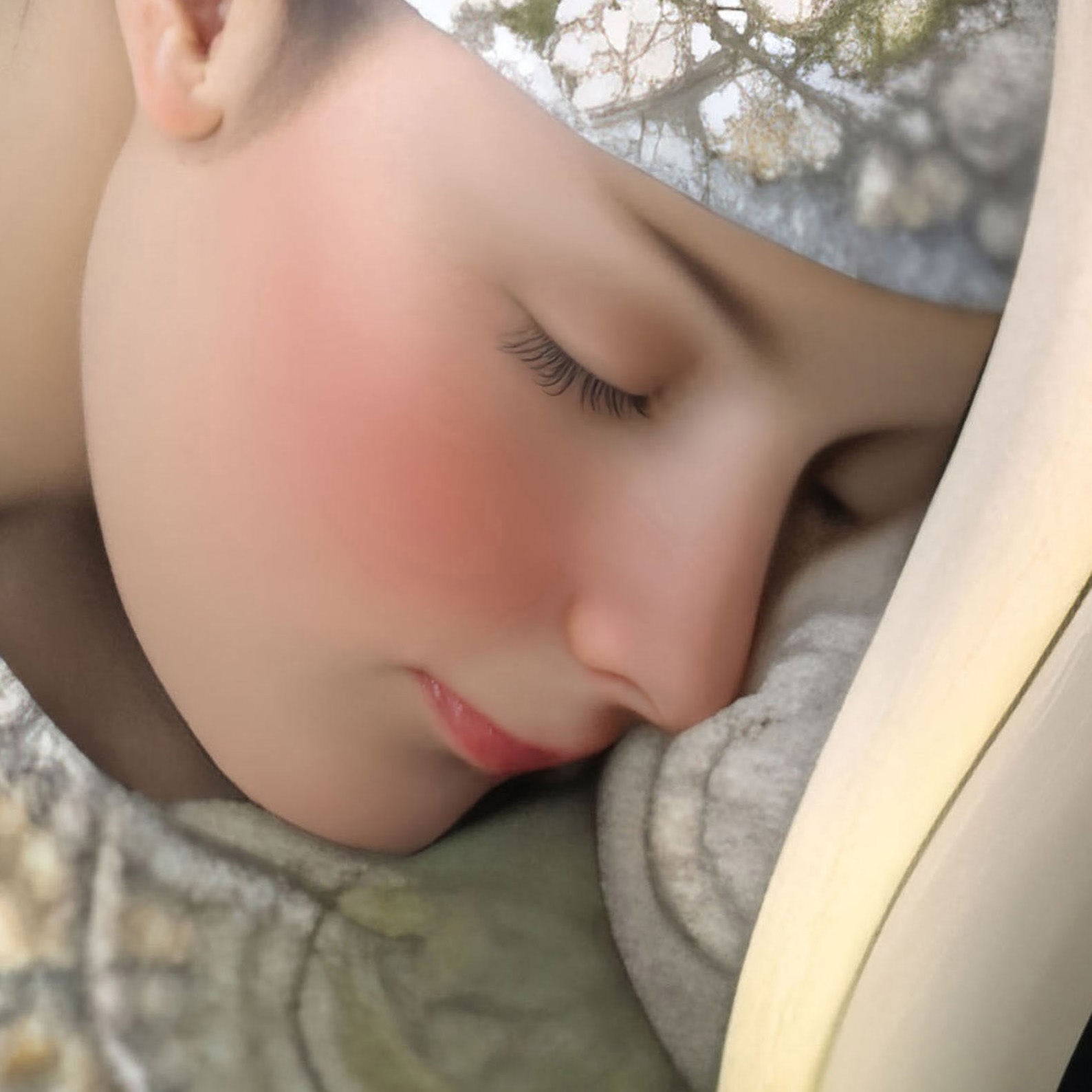 Extreme Close Up Detail Of Dreaming Forest Nymph In Floral Bloom II, Horizontal