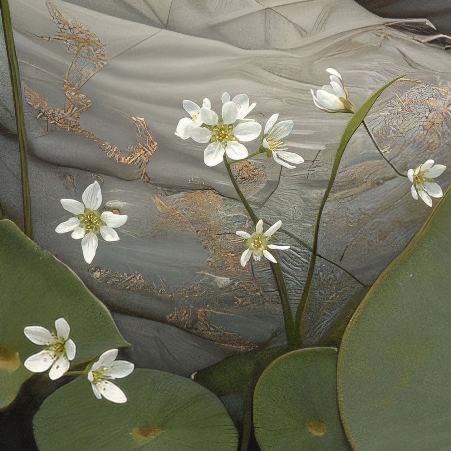 Extreme Close Up Detail Of Dreaming Forest Nymph In Floral Bloom IV, Vertical
