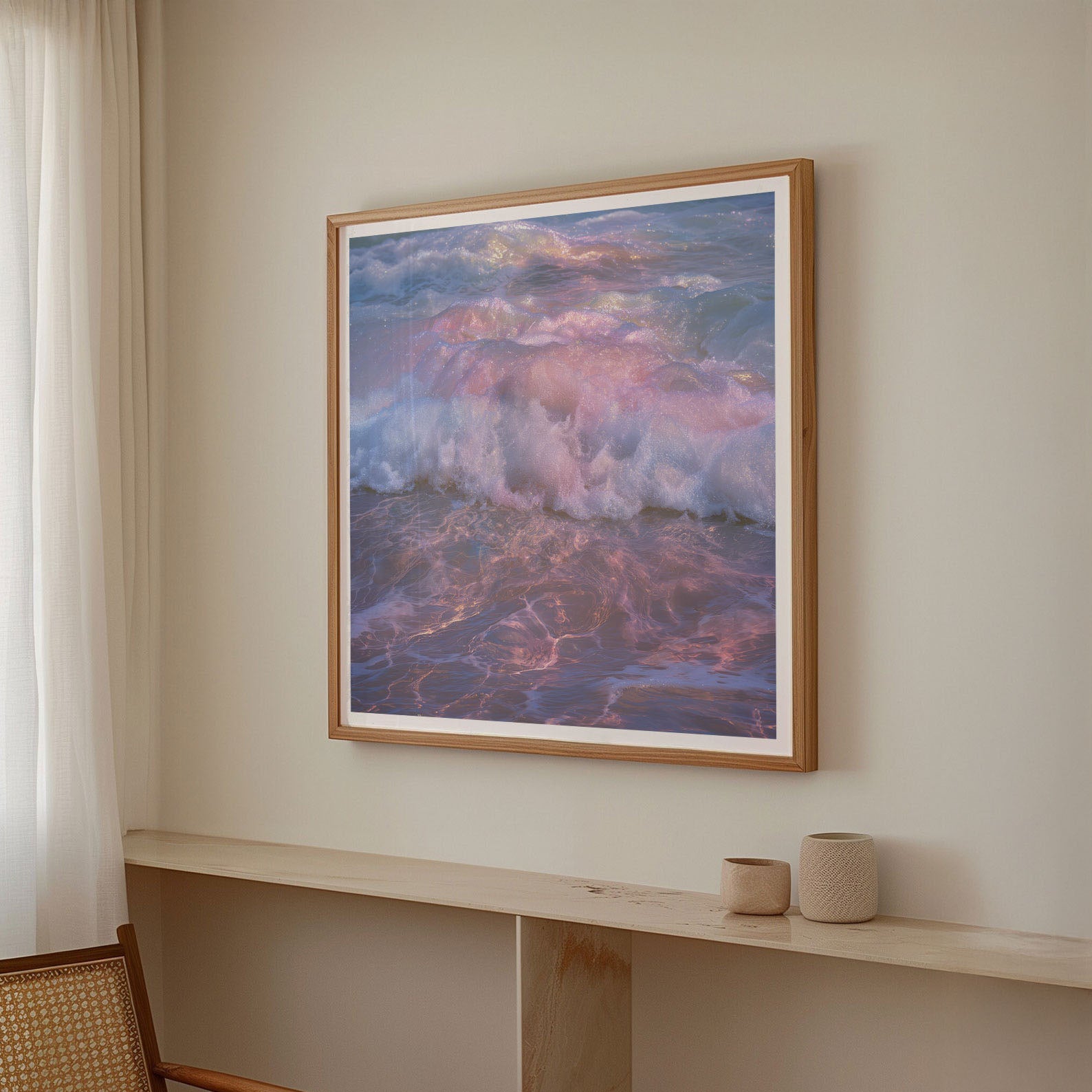 Dreaming Ocean II, Square, Framed Art