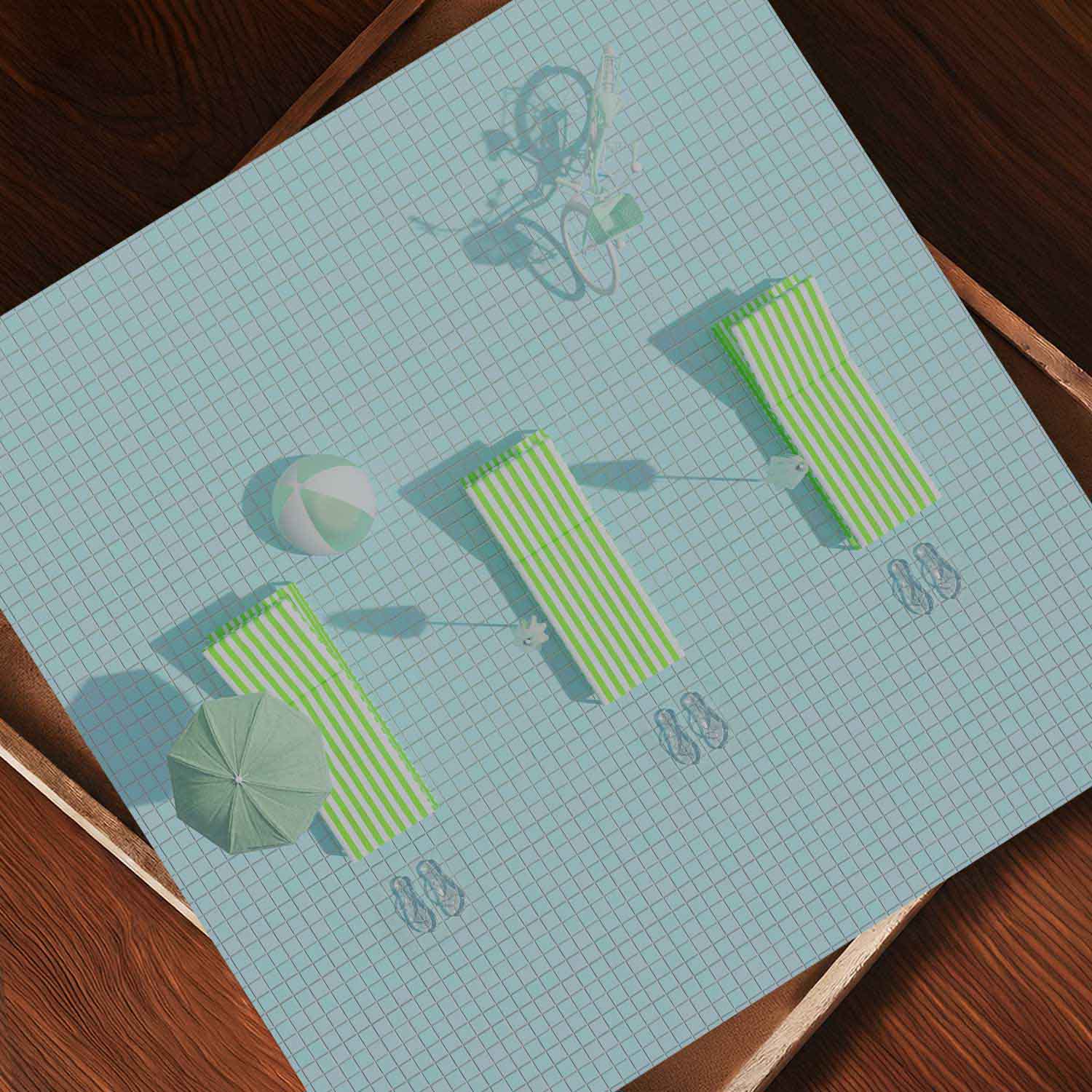 Endless Summer, Square, Art Print