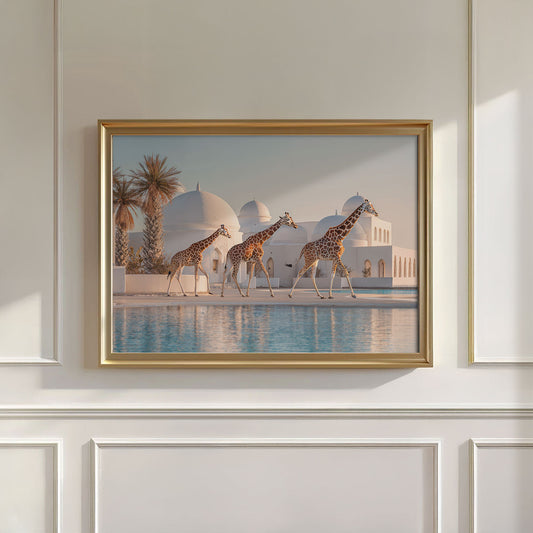 Exotic Giraffes, Horizontal, Wall Art