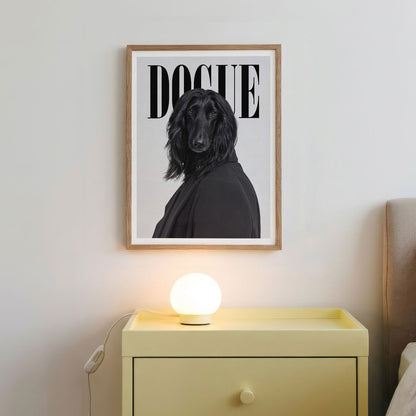Fashion Afghan Hound N, Vertical, Framed Art