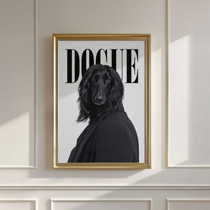 Fashion Afghan Hound N, Vertical, Wall Art