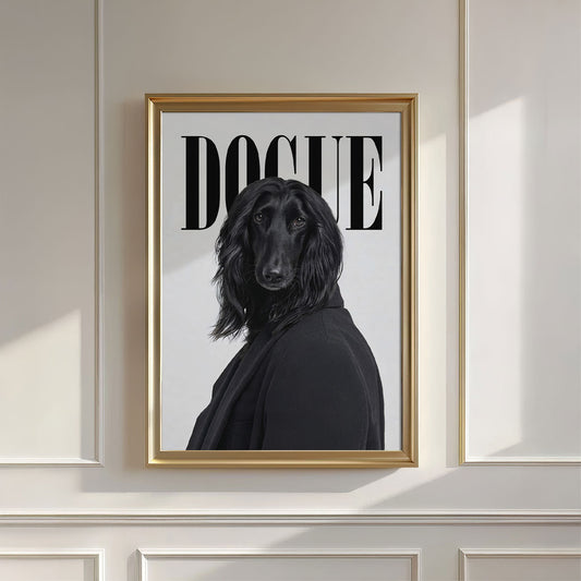 Fashion Afghan Hound N, Vertical, Wall Art