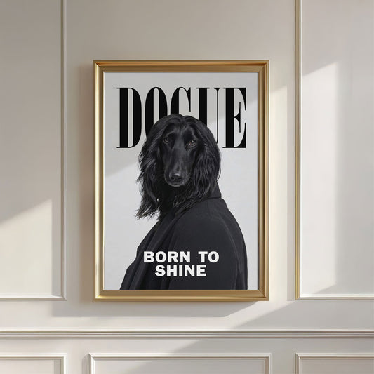 Fashion Afghan Hound, Vertical, Wall Art