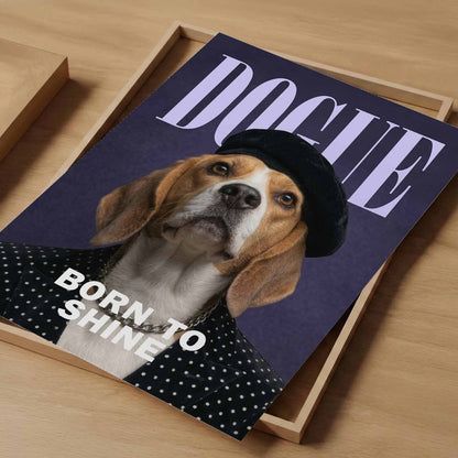 Fashion Beagle, Vertical, Art Print