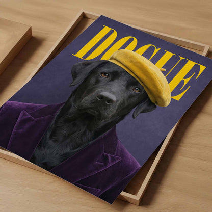 Fashion Black Labrador N, Vertical, Art Print