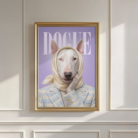 Fashion Bull Terrier N, Vertical, Wall Art