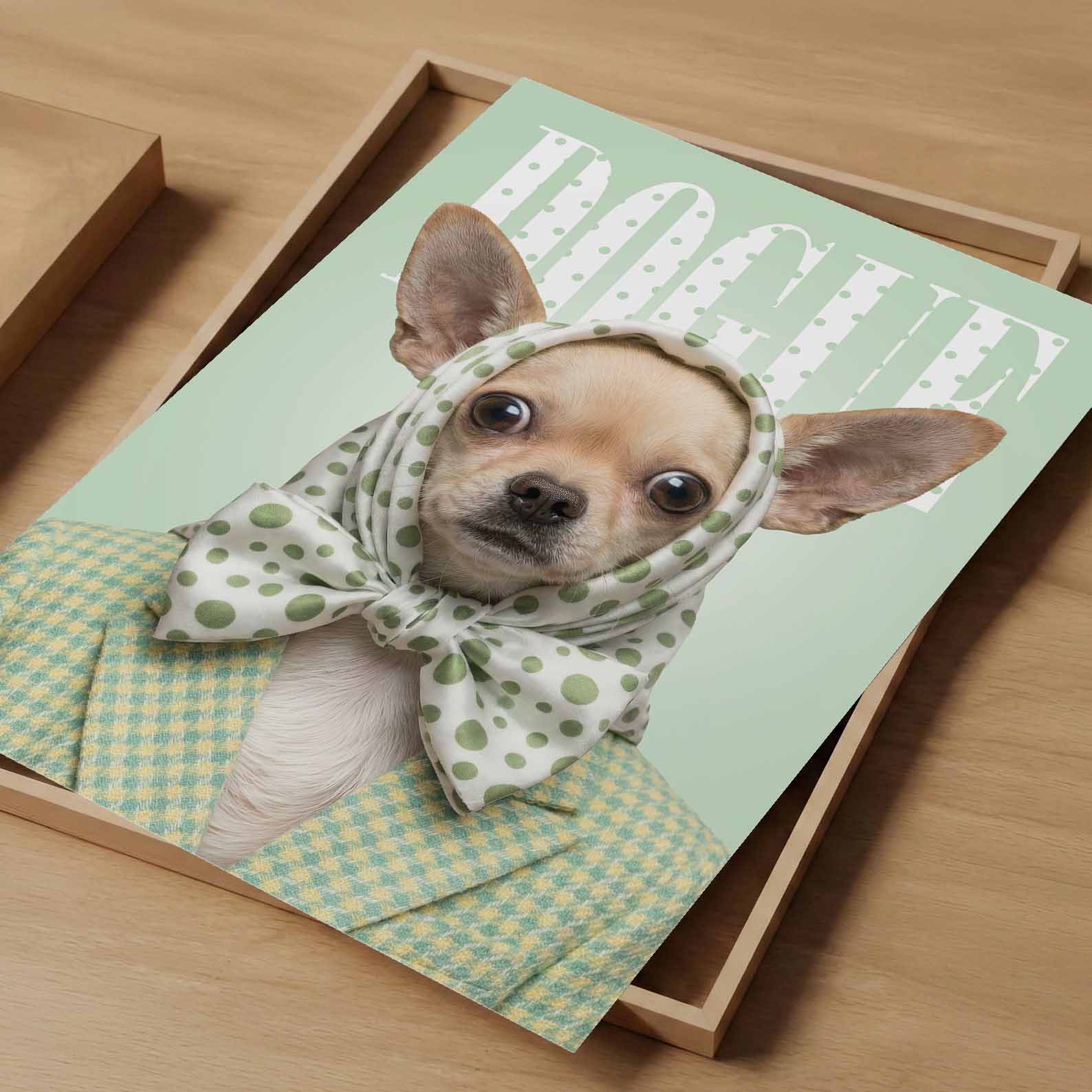 Fashion Chihuahua N, Vertical, Art Print