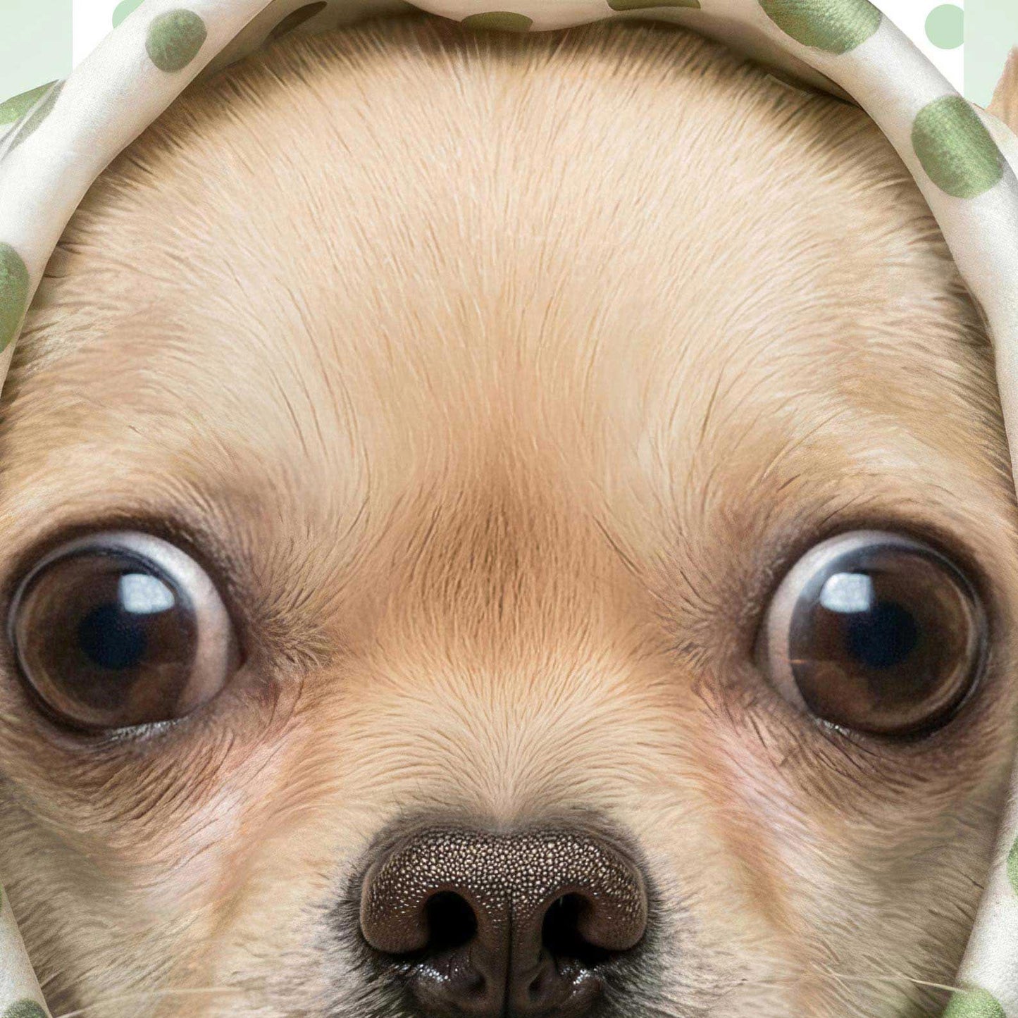 Extreme Close Up Detail Of Fashion Chihuahua