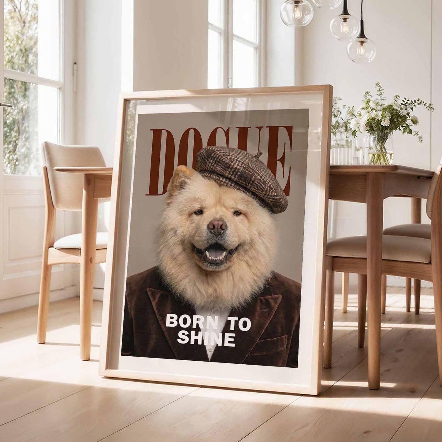 Fashion Chow Chow, Vertical, Framed Art