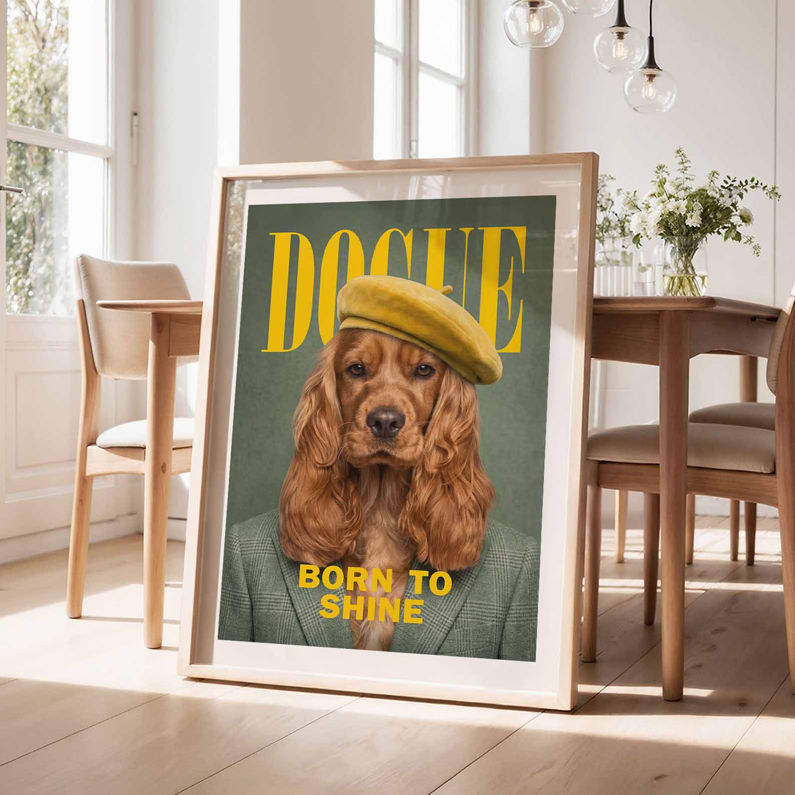 Fashion Cocker Spaniel F, Vertical, Framed Art